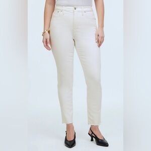 Madewell The Perfect Vintage Jean Size 26 High Rise Tapered Leg White Mom Jean